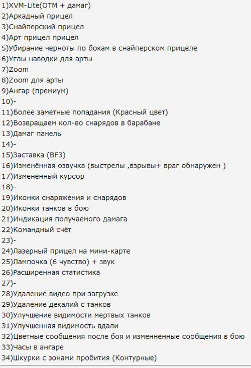 моды для wot от aid