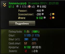 статистика после боя wot